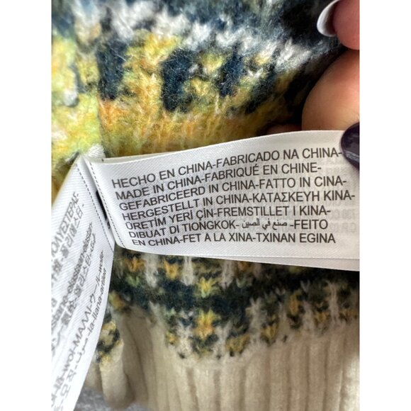 Zara Nordic Fair Isle Turtleneck Sweater Juniors M Womens S-M Cozy Knit Soft - Picture 5 of 8